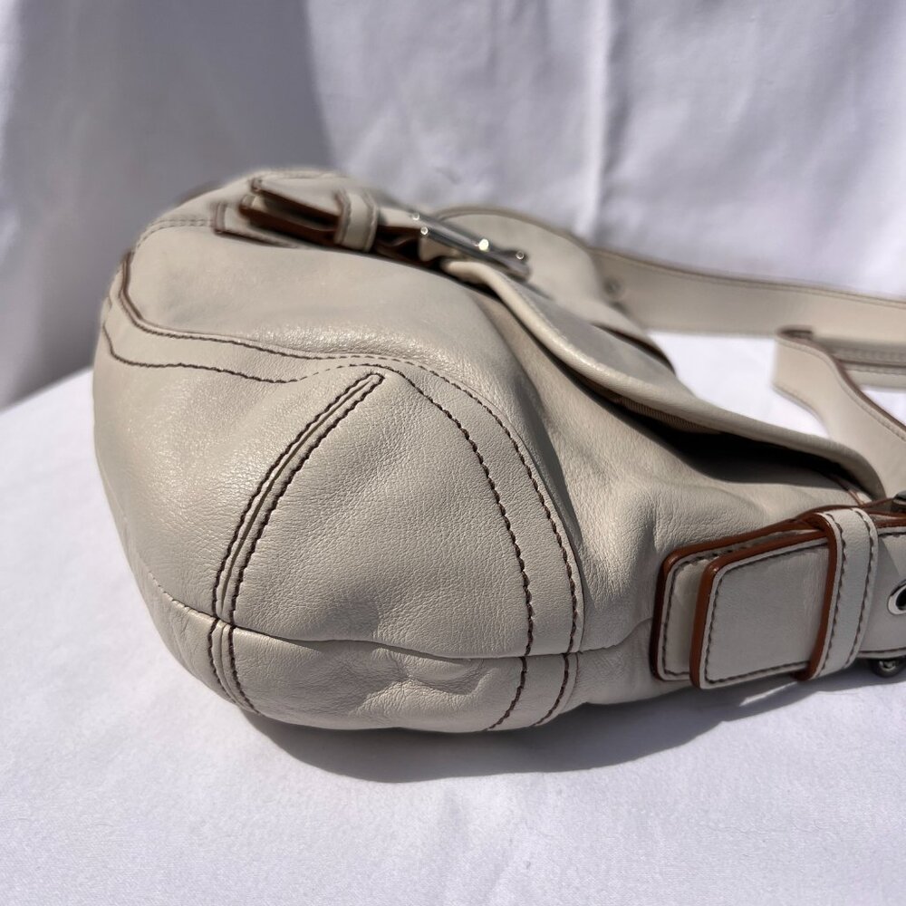 Vintage Coach Soho Ivory Off White Large Shoulder Bag Style 9248 - Picture 6 of 16